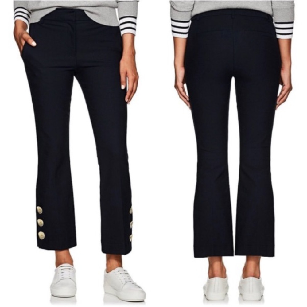 Derek Lam 10 Crosby Cropped Flare Button Trouser
